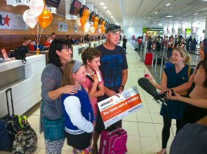 Jetstar passengers at Cairns Airport Domestic Terminal